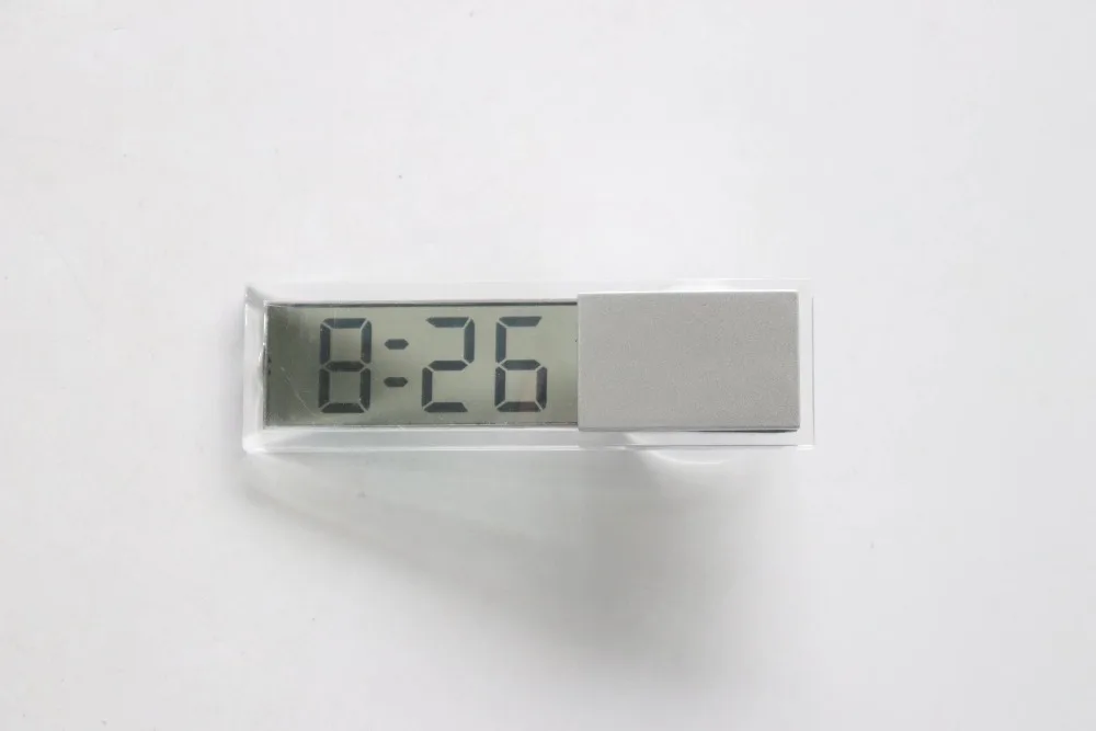 1pcs Light Weight Durable Transparent Car Electronic Clock LCD Display Digital with Sucker Newest Watch | Дом и сад