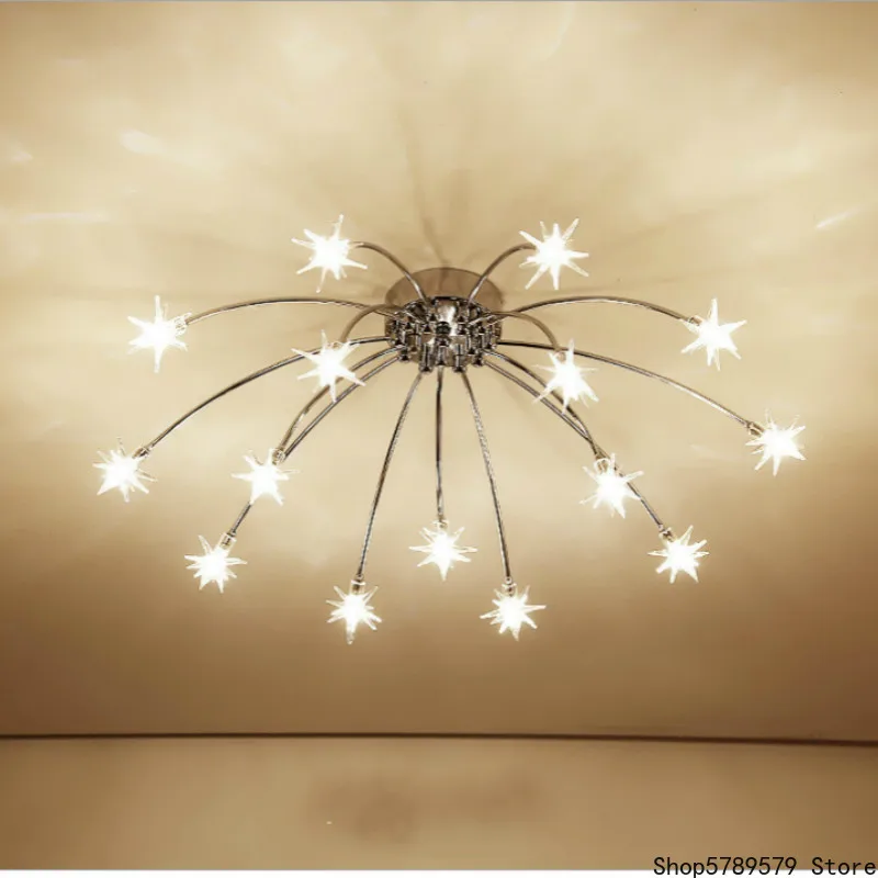 

Nordic Living Room glowworm Ceiling Chandelier Light Modern Minimalist Creative Bedroom LED Lamp Modern Home Decor Lighting