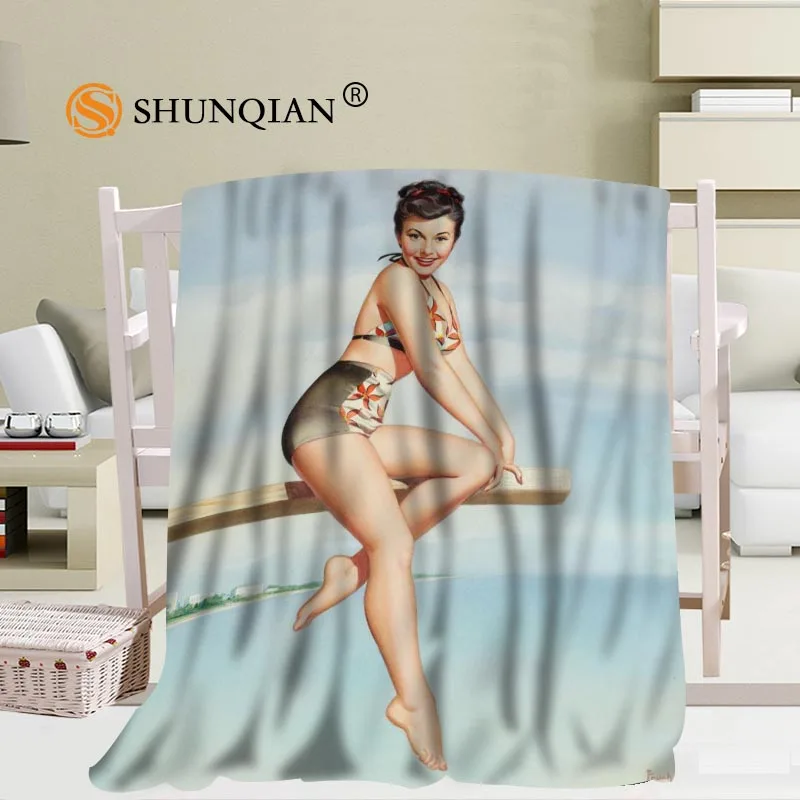 Offerte Personalizzato Di Grandi Dimensioni Pin Up Coperte Di Elvgrei Per Letti Falafel Caldo Inverno Dormire Divano Coperta 56x80 Pollici 50X60inch 40X50inch