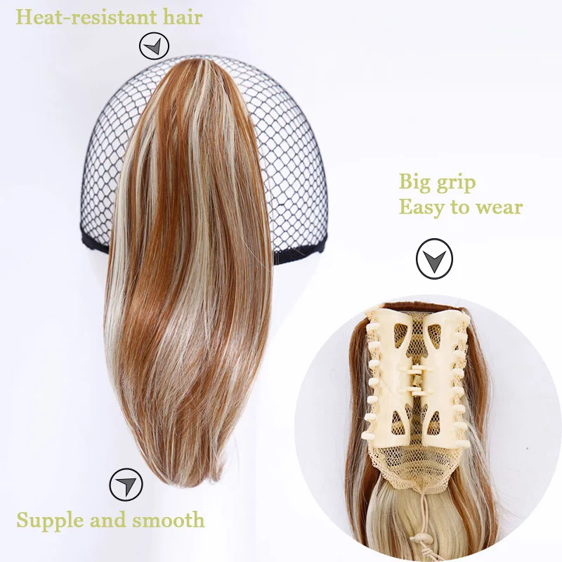 AILIADE короткие или длинные прямые волосы коготь конский хвост Высокая температура