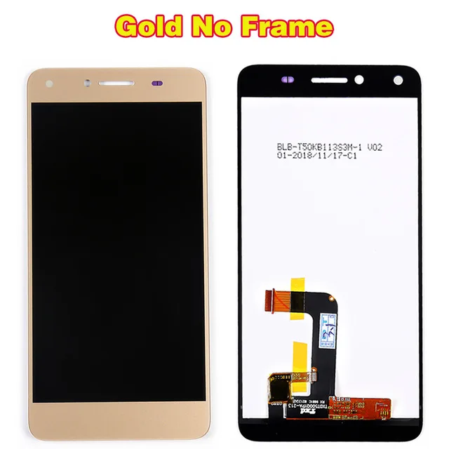 Тестирование 5,0 дюймов Сенсорный экран для huawei Y5 II Y5II CUN-L23 CUN-L03 CUN-L33 CUN-L21 ЖК-дисплей Дисплей дигитайзер сборка Рамка - Цвет: Gold Without Frame