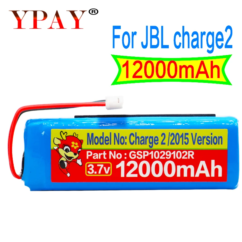 100% Новинка 12000 мАч GSP1029102R батарея для JBL Charge 2 Plus + charge 3 2015 версия P763098