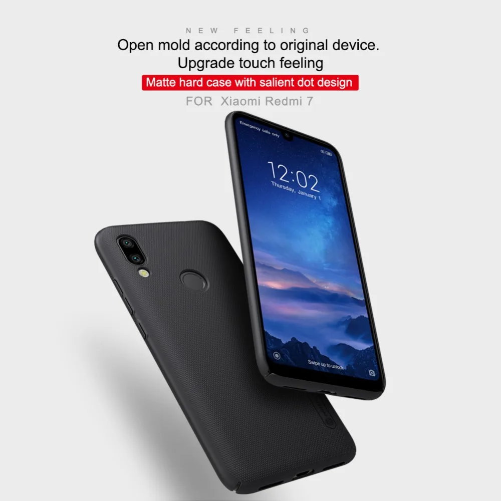 Чехол для Xiaomi Redmi 7 Матовый Жесткий чехол Nillkin из поликарбоната Note Pro чехлы