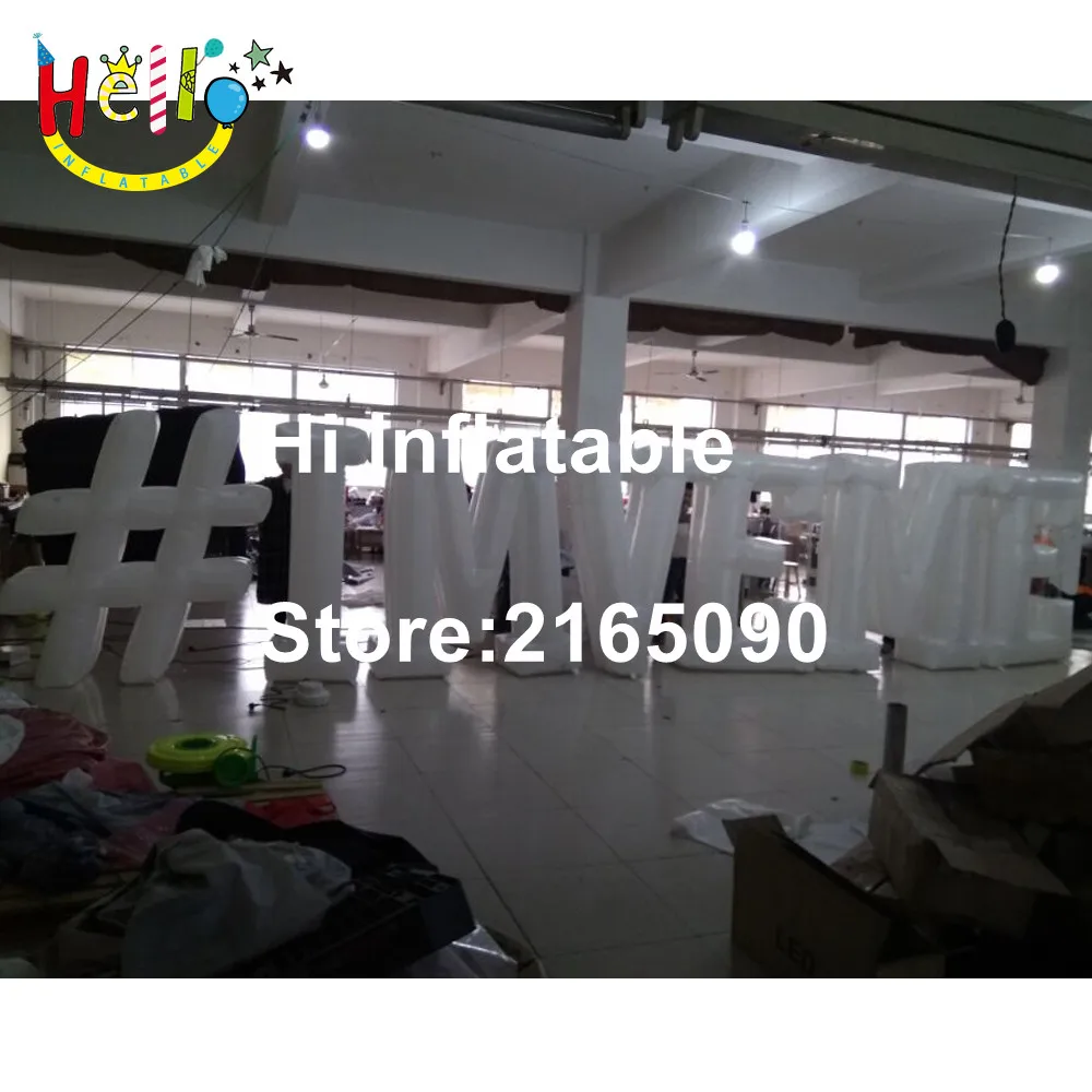 Большой светодиодный продукт 3 м надувные буквы гигант для свадебных