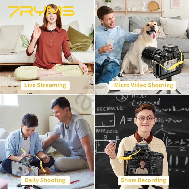 Беспроводной петличный микрофон 7RYMS RAY DW20 передатчик приемник UHF Аудио Микрофон