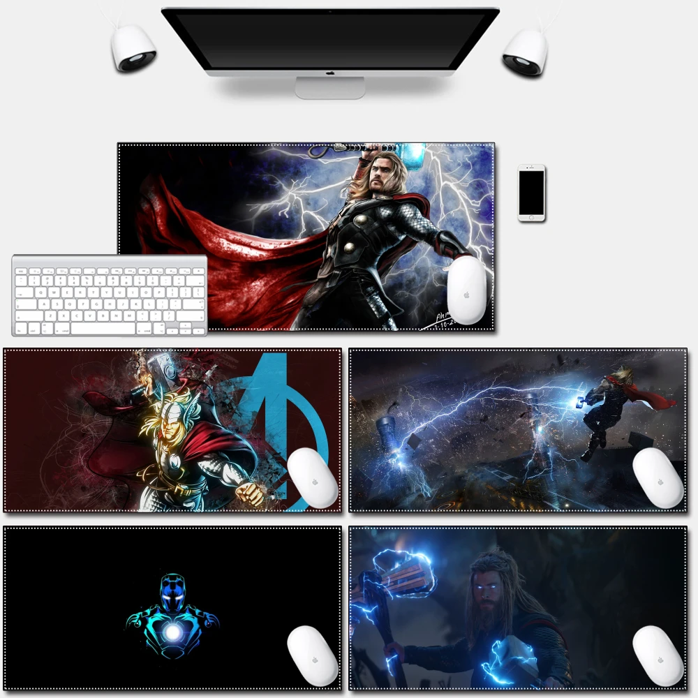 

Large Size Disney Anti-Slip Mouse Pad Thickened Gamer Mat for Gaming Mouse Laptop Desk Cool Thor Marvel