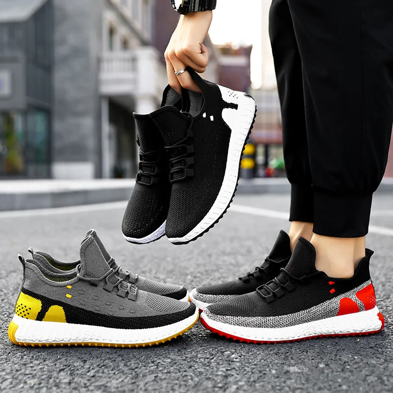 

Sports shoes men's shoes breathable lightweight fly woven tide shoes student shoes spring 2021 new personality trend