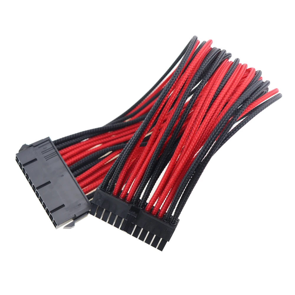 ATX 24 контакта штекер гнездо Премиум индивидуальный нейлоновый рукав удлинитель