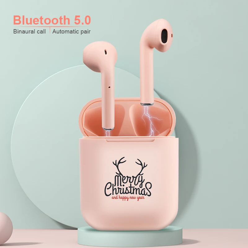 Arlado i12 беспроводные Bluetooth наушники Рождественский подарок на год сенсорная кнопка гарнитура с Рождеством на зарядной коробке