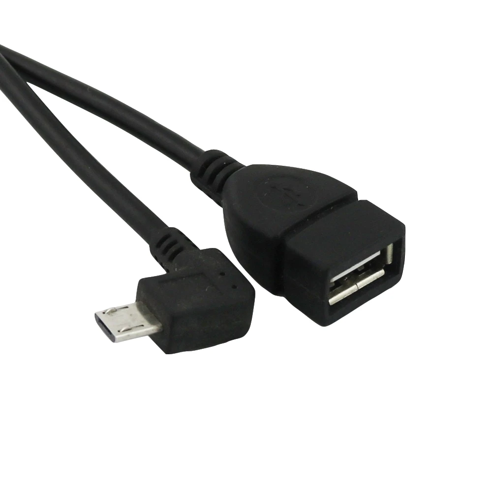 Кабель-адаптер для передачи данных 1x Micro 5 pin Male под прямым углом к USB 2 0 A Female Host OTG 12