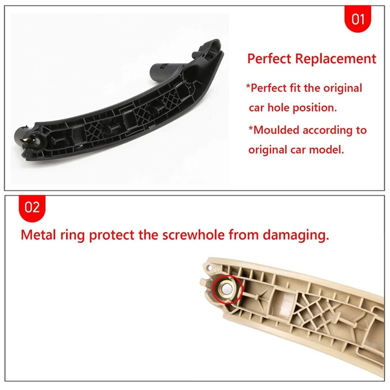 

Car Interior Inner Door Pull Handle Pull Trim For-Bmw F25 F26 X3 X4 2011-2017,Front & Rear Right Side