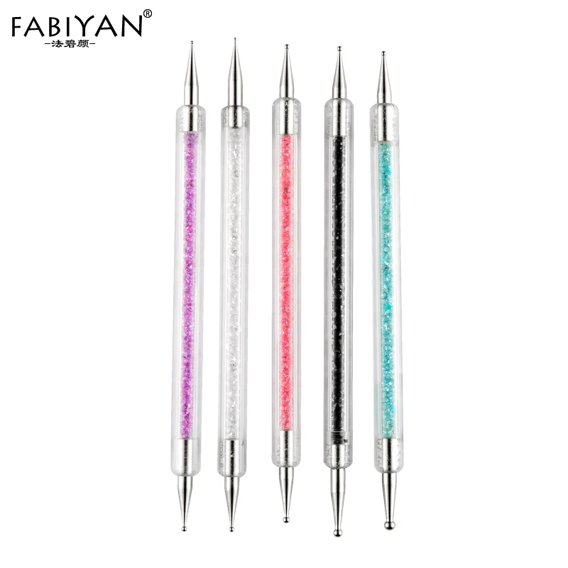 5 шт./компл. двусторонняя Кисть для нанесения гель лака|acrylic uv|nail art brushes toolnail brush tool |