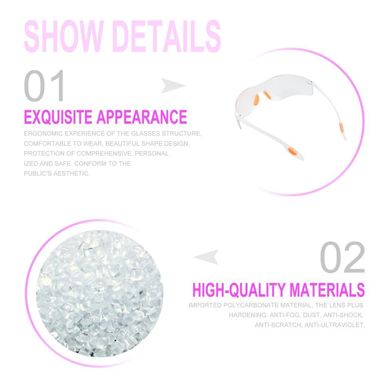 Солнцезащитные очки Onever 12 шт. для защиты глаз с защитой от брызг защитные песка |