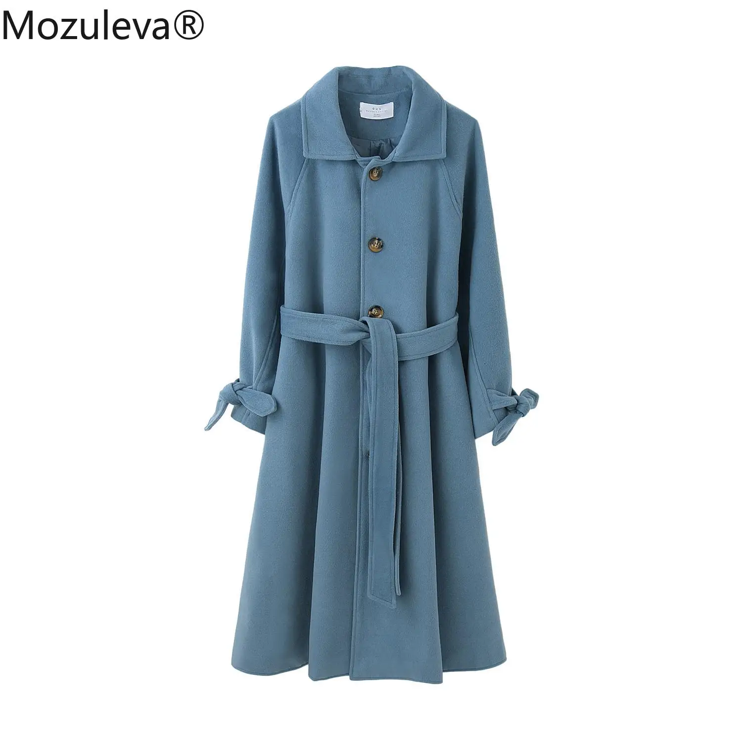 

Mozuleva 2020 Autumn Winter Woolen Cloth Wind Coat Long Adjustable Waist Korean Coats Women Women Coats and Jackets Winter