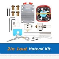 2in1 v2 hontend 2 in 1 out hotend kit set 0 4mm1 75mm nozzle dual color switching with heater cable for diy 3d printer parts