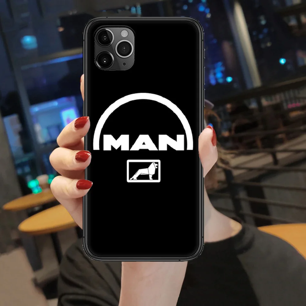 

man trucks strong car Phone Case Cover Hull For iphone 5 5s se 2 6 6s 7 8 12 mini plus X XS XR 11 PRO MAX black tpu prime soft