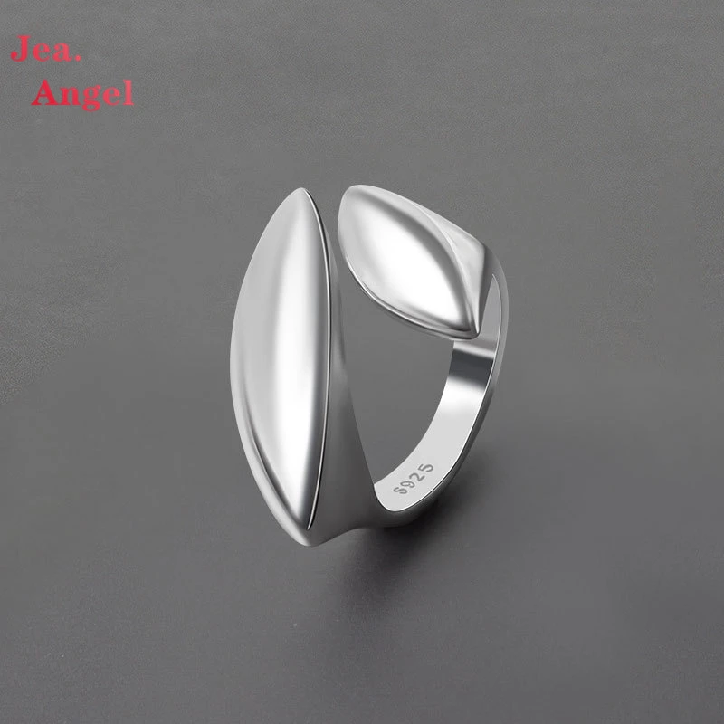 

Jea.Angel 925 Silver Adjustable Open Ring Special-Shaped Smooth Personality For Women Party Fine Jewelry Accessories 2021 Trend