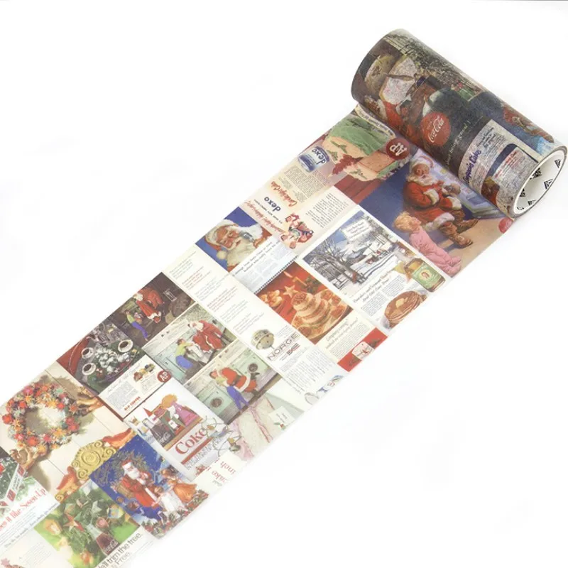 

1Roll Washi Masking Tape Christmas series hand account DIY Retro decoration sticker tape 5M