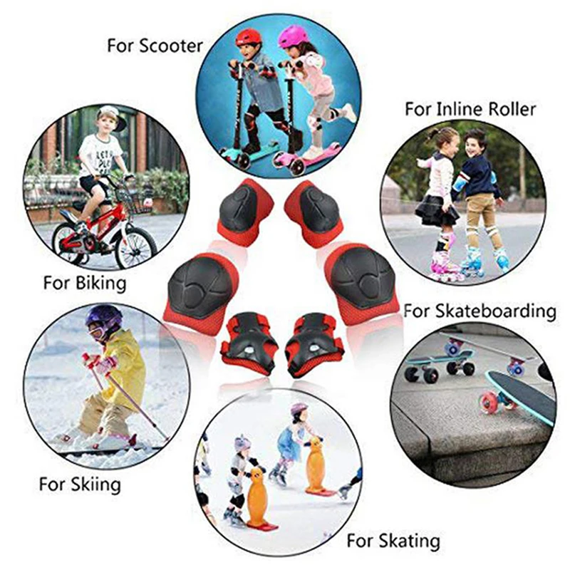 6 шт./компл. комплект защитной экипировки для детского катания на коньках