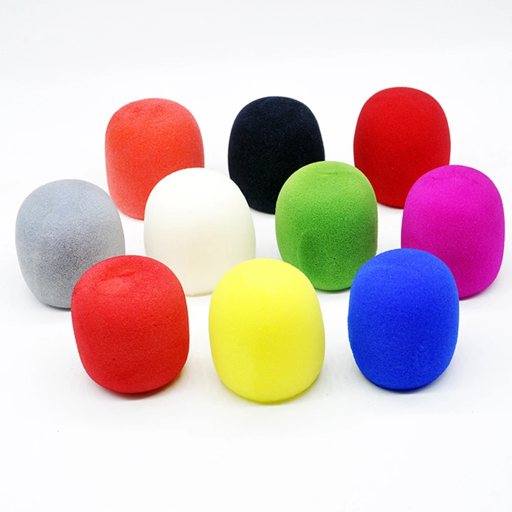 

10Pcs Microphone Windscreen Cover Foam Protective Cap Sponge Portable Stereo Studio Mic KTV Karaoke for KTV DJ Mic Sleeve