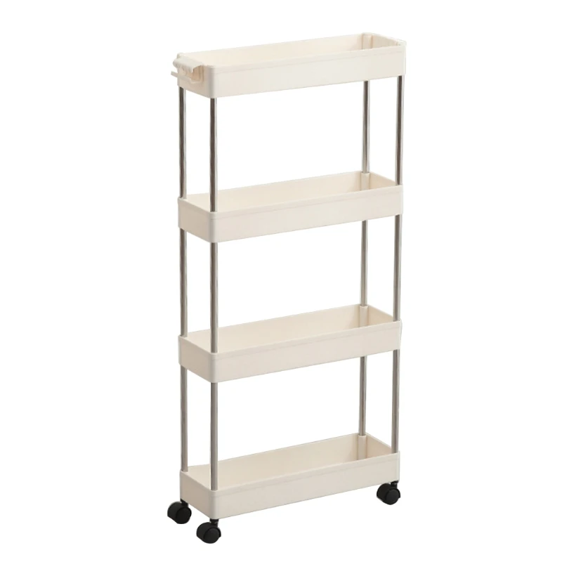3/4 Layer Kitchen Crack Storage Rack Movable Pulley Shelf with Hooks DropShipping | Строительство и ремонт