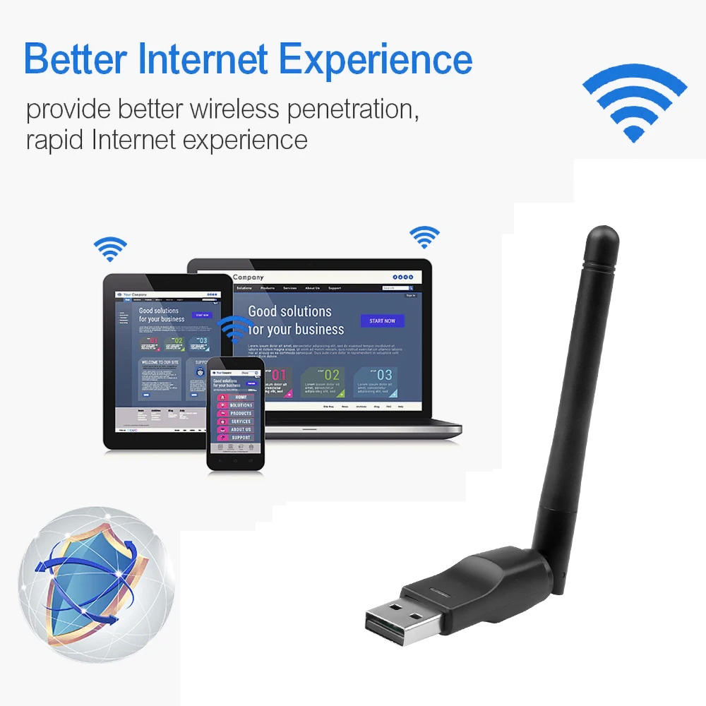 Kebidu Mini 150M USB 2 0 WiFi беспроводная сетевая карта 802 11 b/g/n LAN адаптер с поворотная