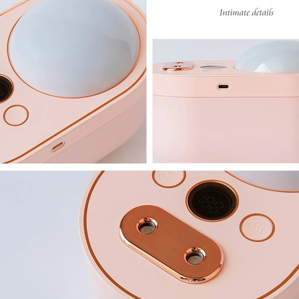 

A-69 1000ml Projection Dual Humidifier Rotation Mist Aroma Diffuser 360 Night Light Rechargeable Two Sprayer Humidifiers