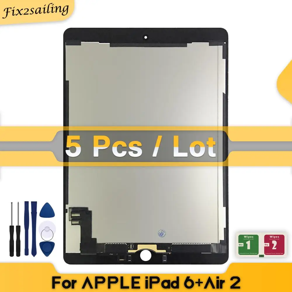 5 шт./лот ЖК дисплей для iPad Air 2 6 A1567 A1566 9 7 ''ЖК экран дигитайзер сменная панель в