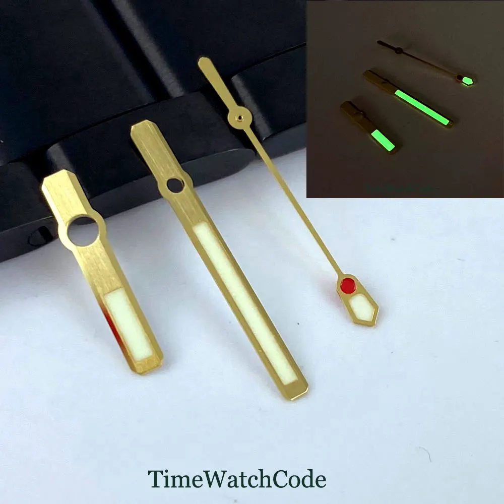 

Super luminous watch hands parts fit for NH35A NH36A 7s26 4r15 automatic movement golden solid watch hands high quality C3 Lume