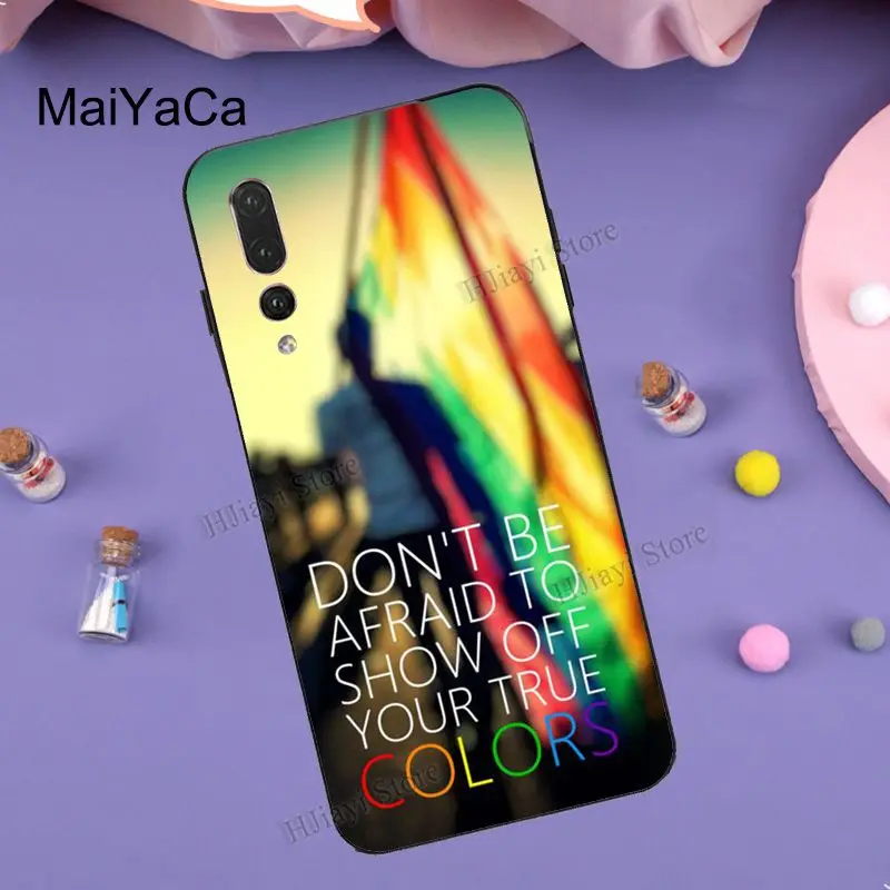 MaiYaCa ЛГБТ любовь Радужный Флаг чехол для Huawei P30 Lite P10 P20 P40 Pro P Smart 2019 Z Mate 10 20 30 |