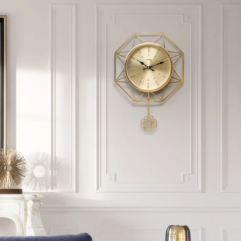 Современная декорация настенные часы простые бесшумные Модные металлические