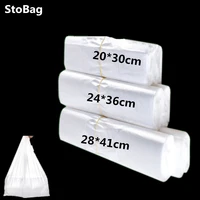 stobag shopping plastic bags 20x30cm medium thickness reusable grocery bag with handle food bags