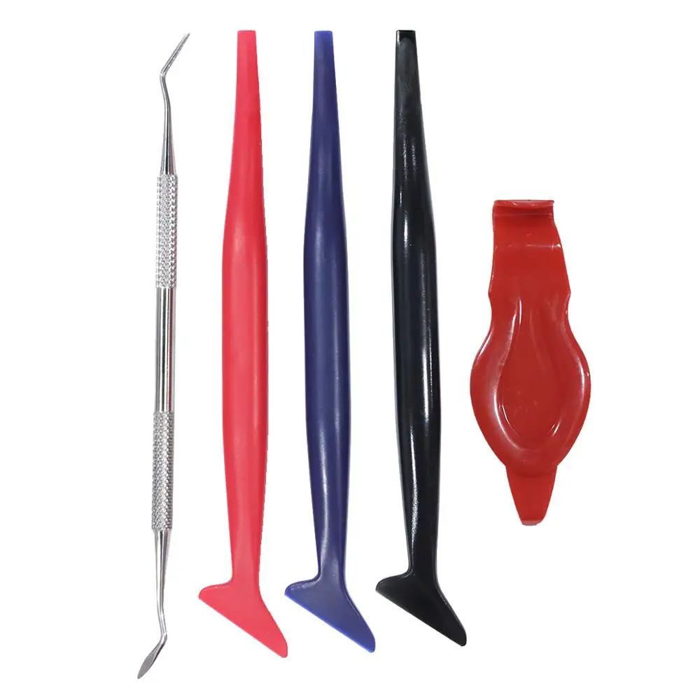 5 шт. скребок для установки автомобильной пленки с длинной ручкой|Губки тряпки и