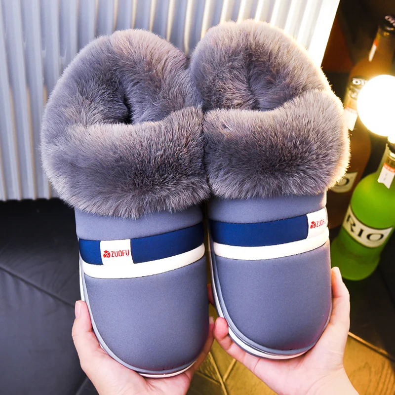 Женские зимние ботильоны унисекс мужские теплые кожаные водонепроницаемые