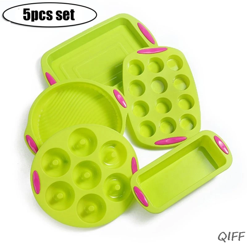 5 шт Силиконовые формы для выпечки набор | Пищевая класса Премиум силиконовые