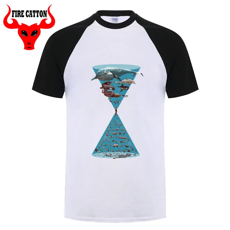 Песочные часы дизайн сохранить океаны футболка киты Дельфин песочные окружающей