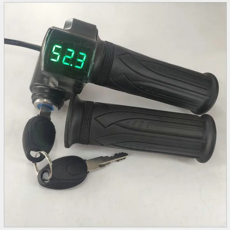 Поворотный дроссель с индикатором напряжения 12-99 в и блокировкой/ключом для