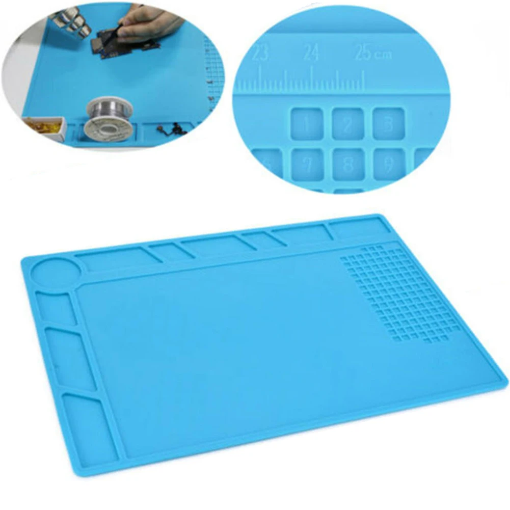 

Silicone Heat Insulation Desk Pad Mat Soldering Station Phone Repair Maintenance For Repair Mobile Phone Tablet Computer