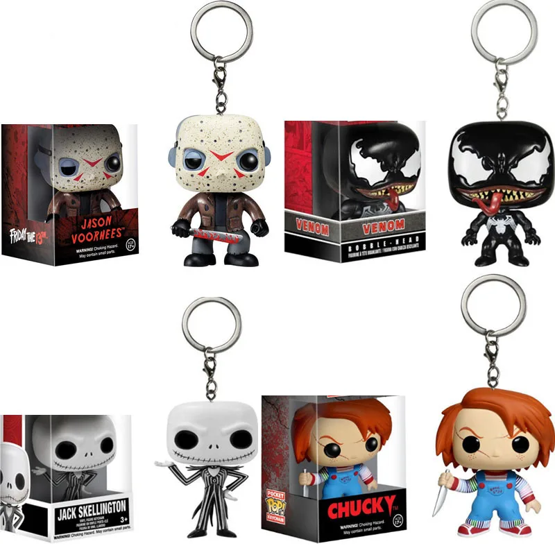 FUNKO Новый карманный брелок чудо яд Джек Чаки Джейсон Фигурки игрушки для детей