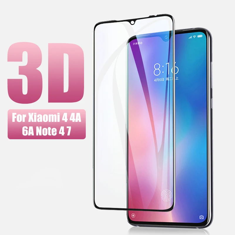 3D защитное закаленное стекло для Xiaomi Redmi 4X 4A Note 5A Red mi 7 протектор экрана 9 пленка