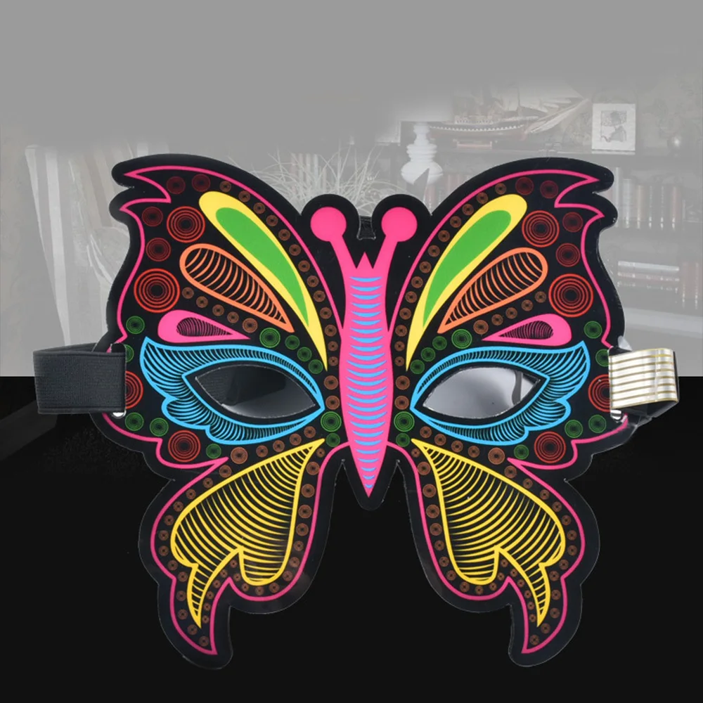 Новая пластиковая женская маска бабочка лиса кошка светодиодная светящаяся