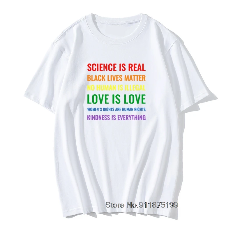 

Футболка мужская Радужная с надписью Love Is Love и коротким рукавом