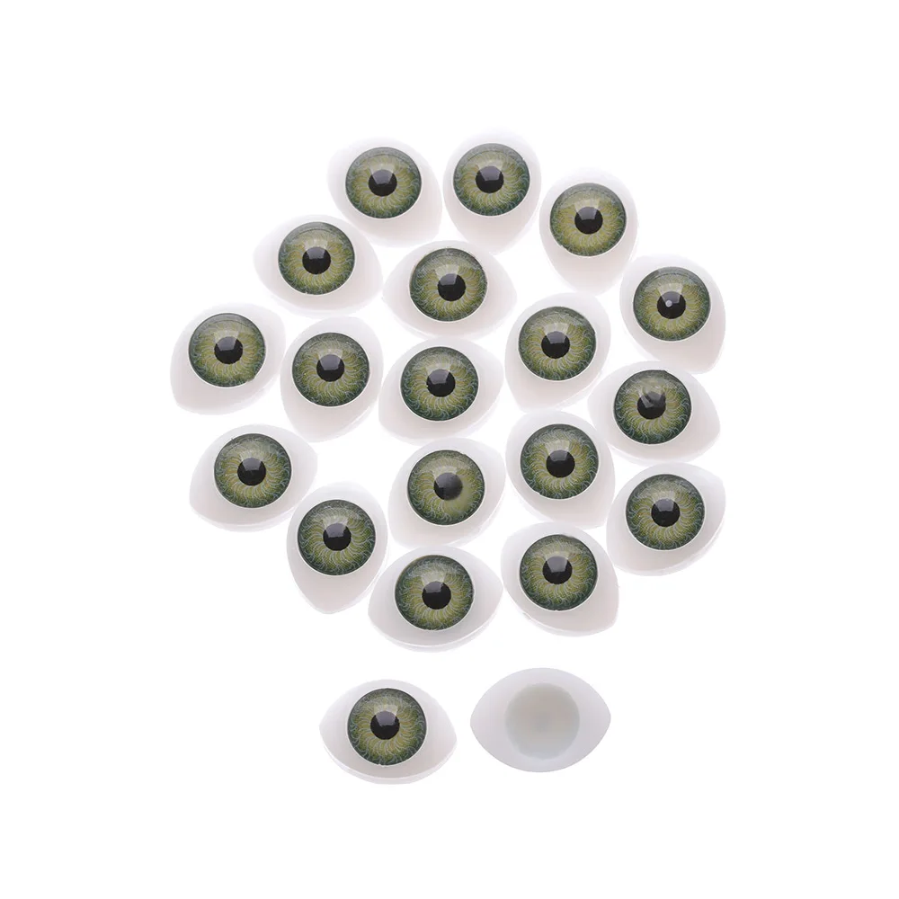 14x19mm-10 20 шт. забавные пластиковые защитные глаза куклы для Животных Игрушечный щенок делая глаза динозавра куклы игрушки DIY ремесло аксессуары - Цвет: 14x19mm-10