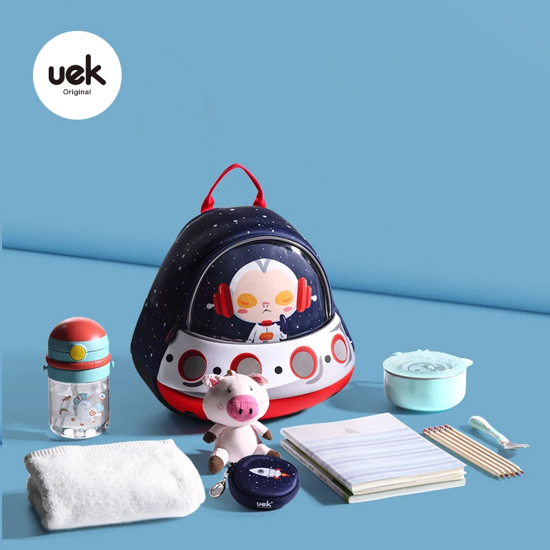 Uek Kids anti-lost New Style Cartoon UFO Waterproof School Bag cartoon bag for Children'S BookBag Kindergarten Boy And Girl gift |
