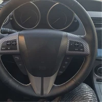microfiber leather for steering wheel car steering wheel cover for mazda 3 axela 2008 2013 cx 7 cx7 2010 2016 mazda 5 2011 2013