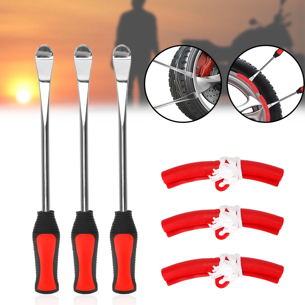 LEEPEE Tire Changing Lever Tools Motorcycle Bicycle Levers Rim Protector Auto Spoon Kit |