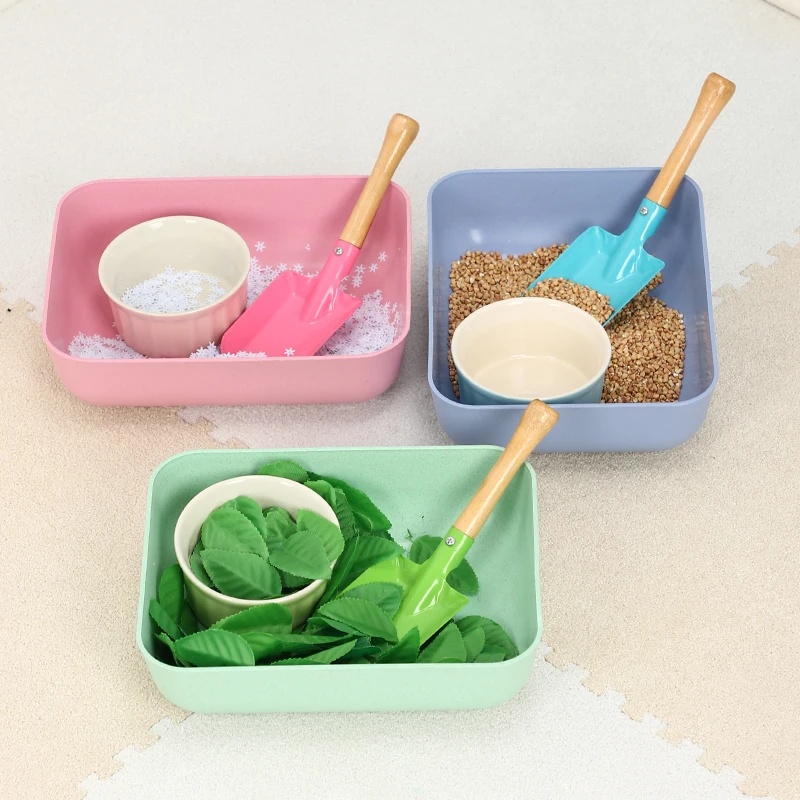 Монтессори раннее образование детей снег shoveling hands toys ежедневной координации рук