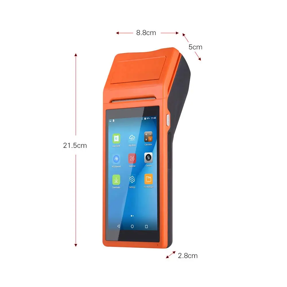 Google Play Android 8.1.0 PDA 3G Wi-Fi 58 мм Термопринтер для чеков 1D 2D QR-камера считыватель