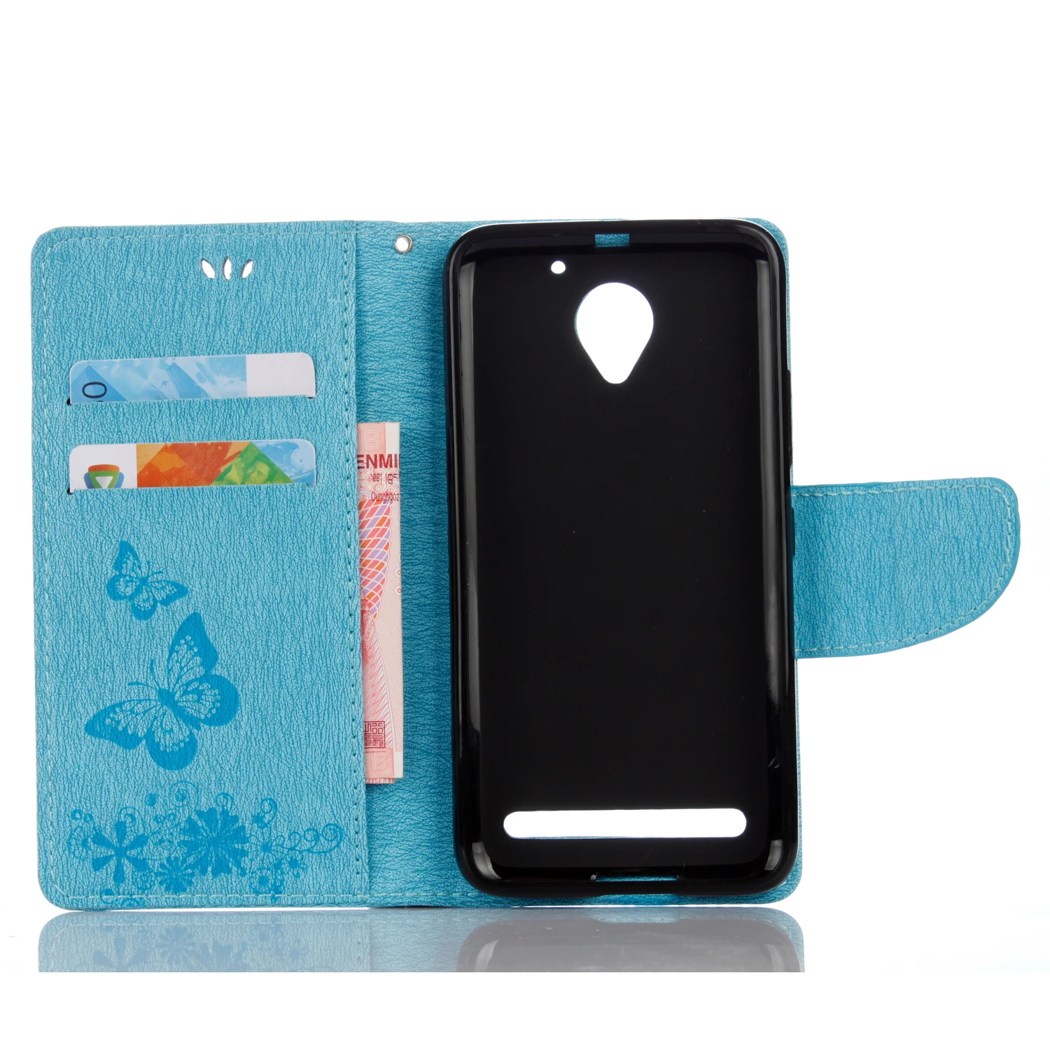 Filp Case for Lenovo Vibe C2 C 2 K10a40 K10 a40 VibeC2 Phone Leather Cover K10a 40 Butterfly Bags | Мобильные телефоны и