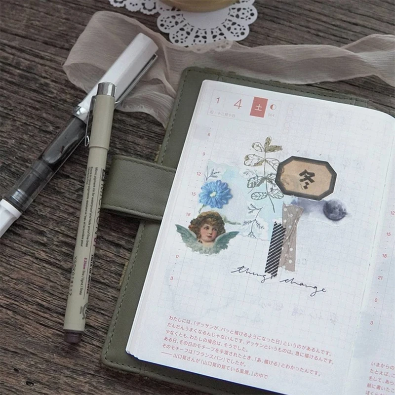 Винтажная наклейка для этикеток из крафт-бумаги сделай сам скрапбукинг альбом